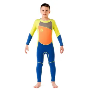 Fluroscent GreenOrangeBlue Full Length Scuba Swimsuit 2.5mm Neoprene Swimwear for water adventures for Teens and Adults