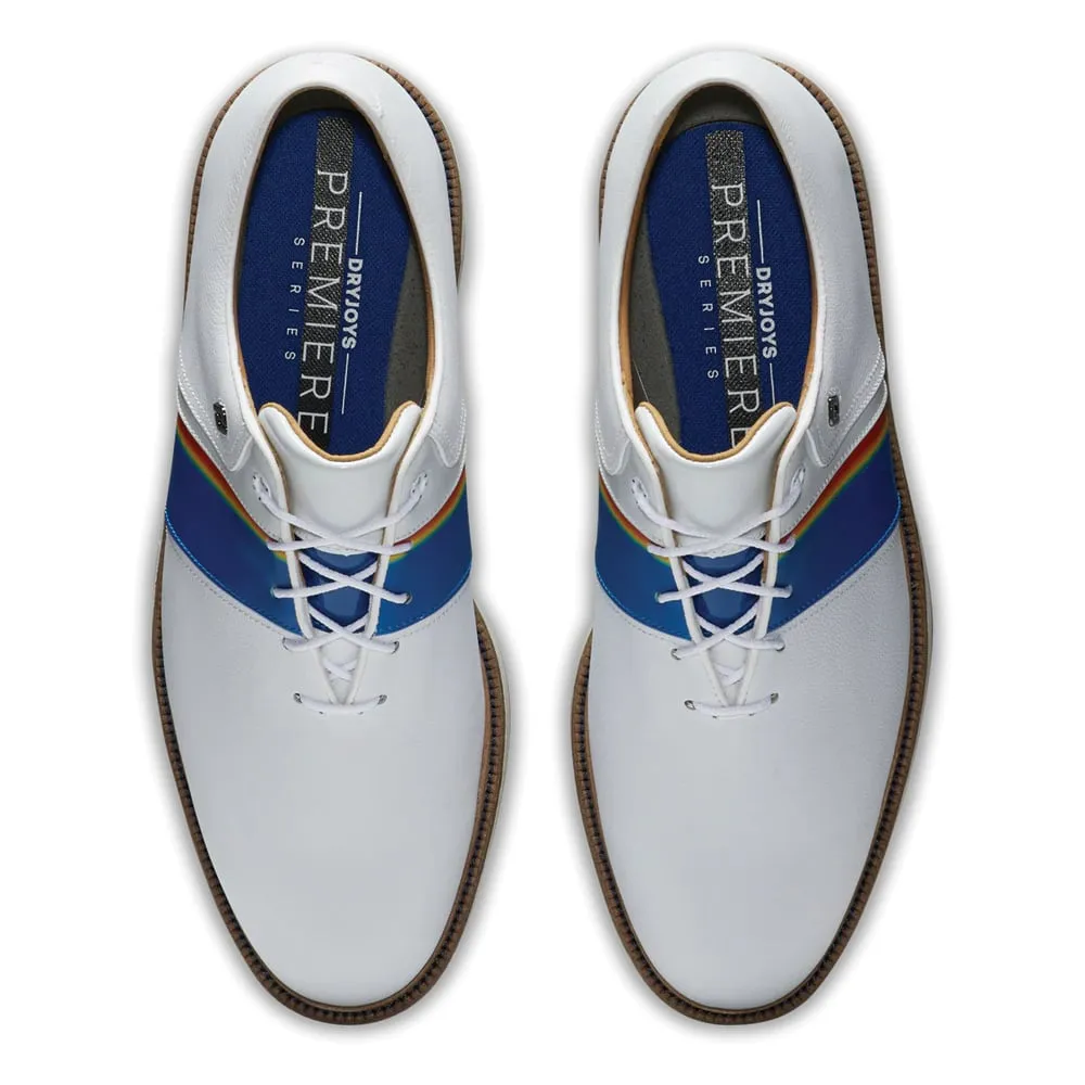 FootJoy Premiere Series Pacific Packard Spiked Shoe - White/Navy/Orange