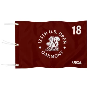 Fyon 2025 US Open Flag Oakmont golf red silkscreen pin Flag Banner Grommets