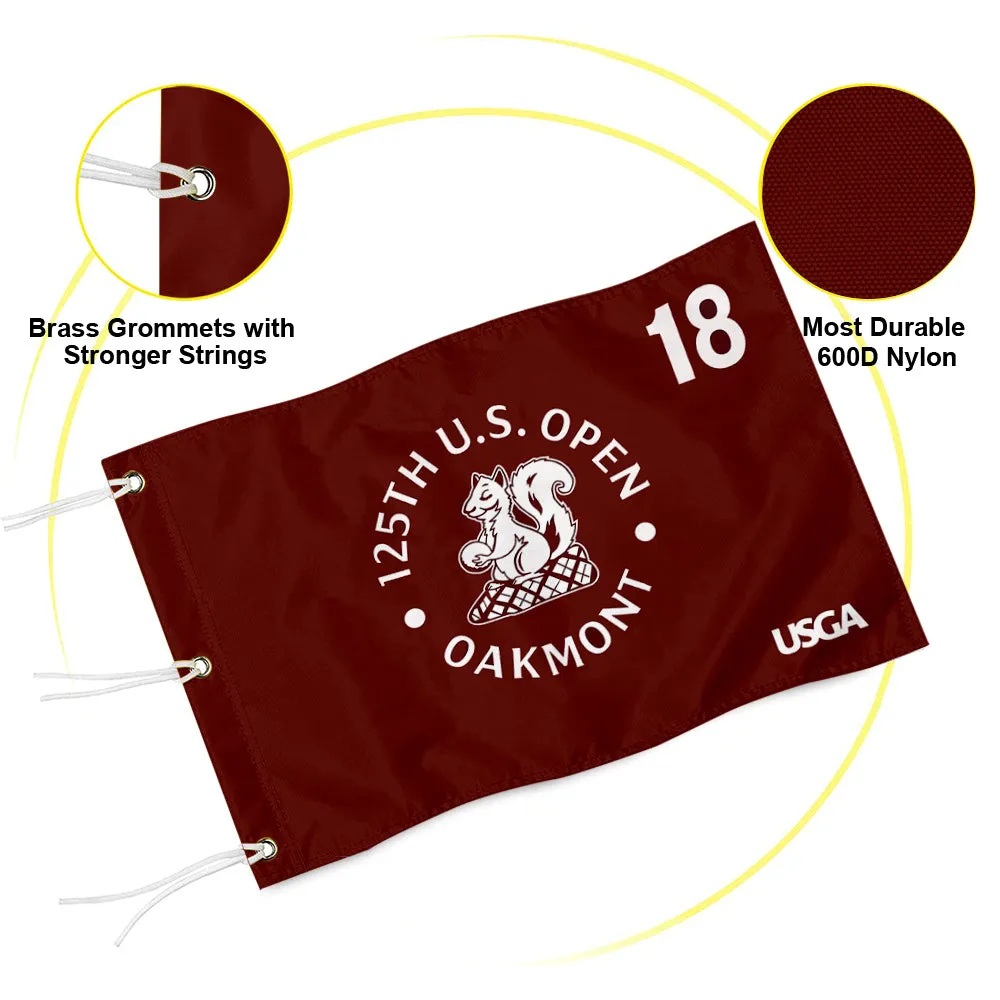 Fyon 2025 US Open Flag Oakmont golf red silkscreen pin Flag Banner Grommets