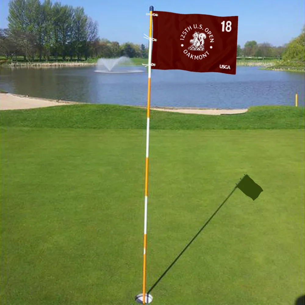 Fyon 2025 US Open Flag Oakmont golf red silkscreen pin Flag Banner Grommets