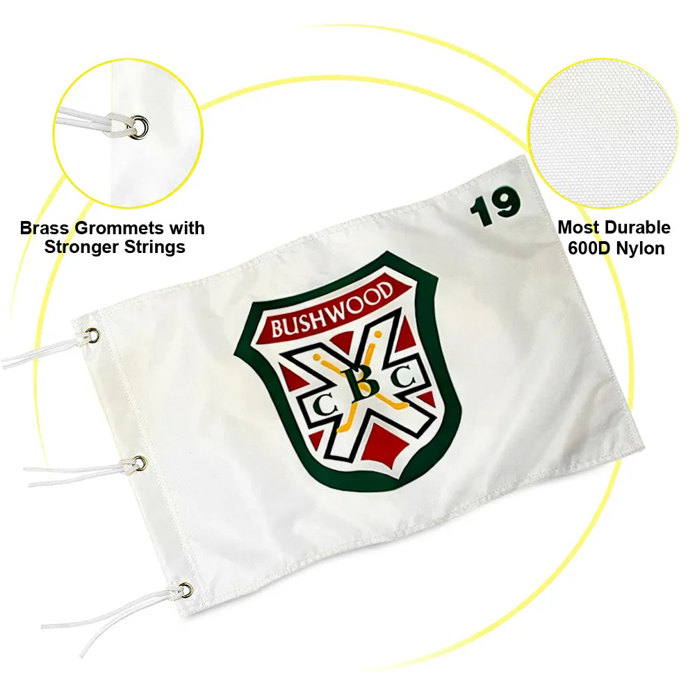 Fyon Bushwood Golf Country Club Pin Flag Banner Grommet