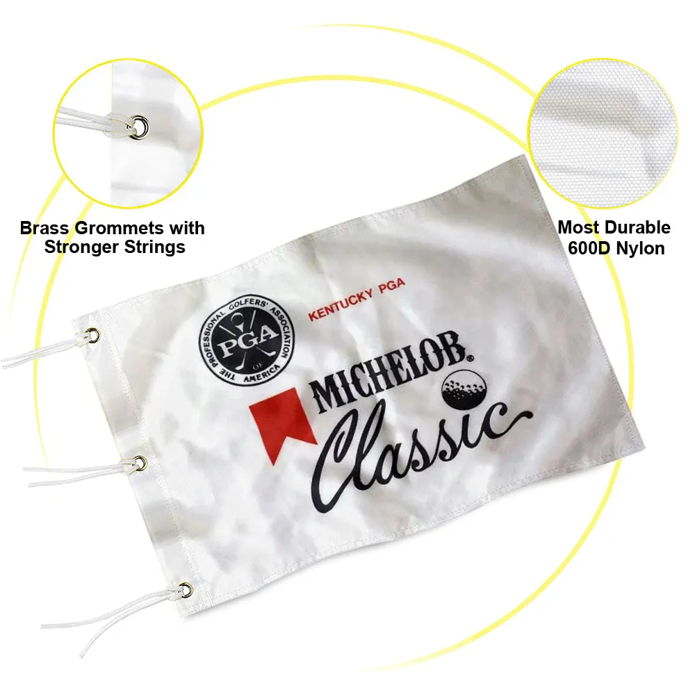 Fyon Kentucky PGA Michelob Classic Golf Course Pin Flag Banner Grommets