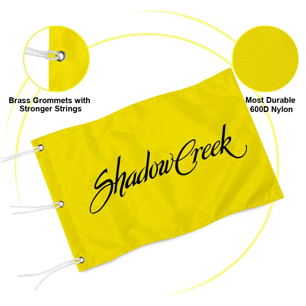 Fyon Shadow Creek Golf Course Las Vegas Yellow Pin Flag Banner Grommets