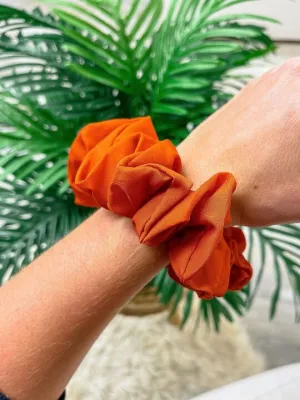 Game Day Solid Scrunchie - Burnt Orange