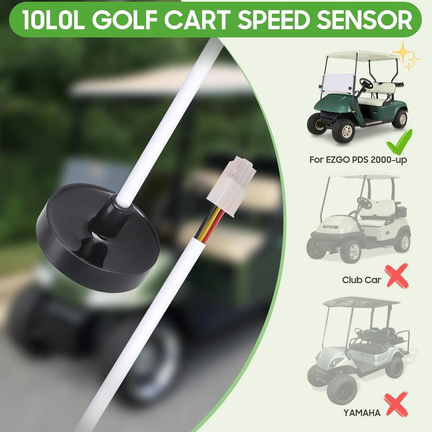 Golf Cart 36V Speed Sensor with Magnet for EZGO PDS 2000-up Electric Models - 10L0L
