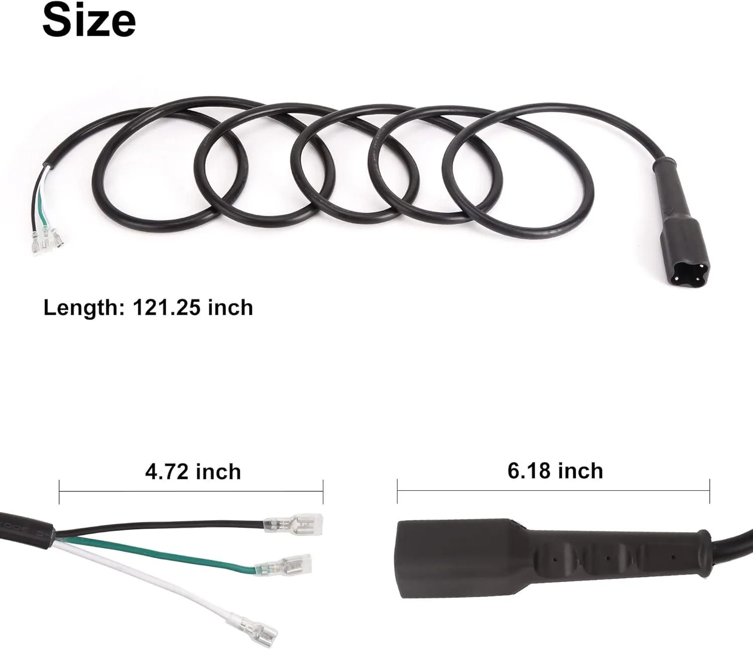 Golf Cart DC Charger Power Outlet for Yamaha G29 Drive with 10ft Power Cord - 10L0L