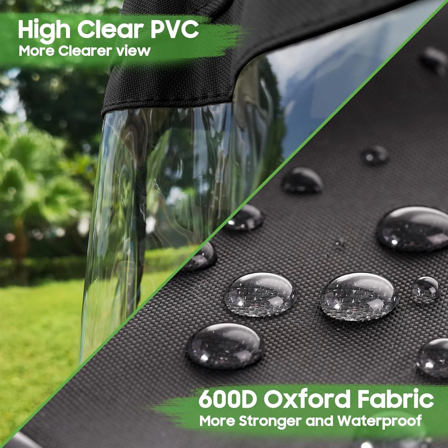 Golf Cart Enclosures Waterproof Driving Cover for 4 Passenger Club Car DS - 10L0L