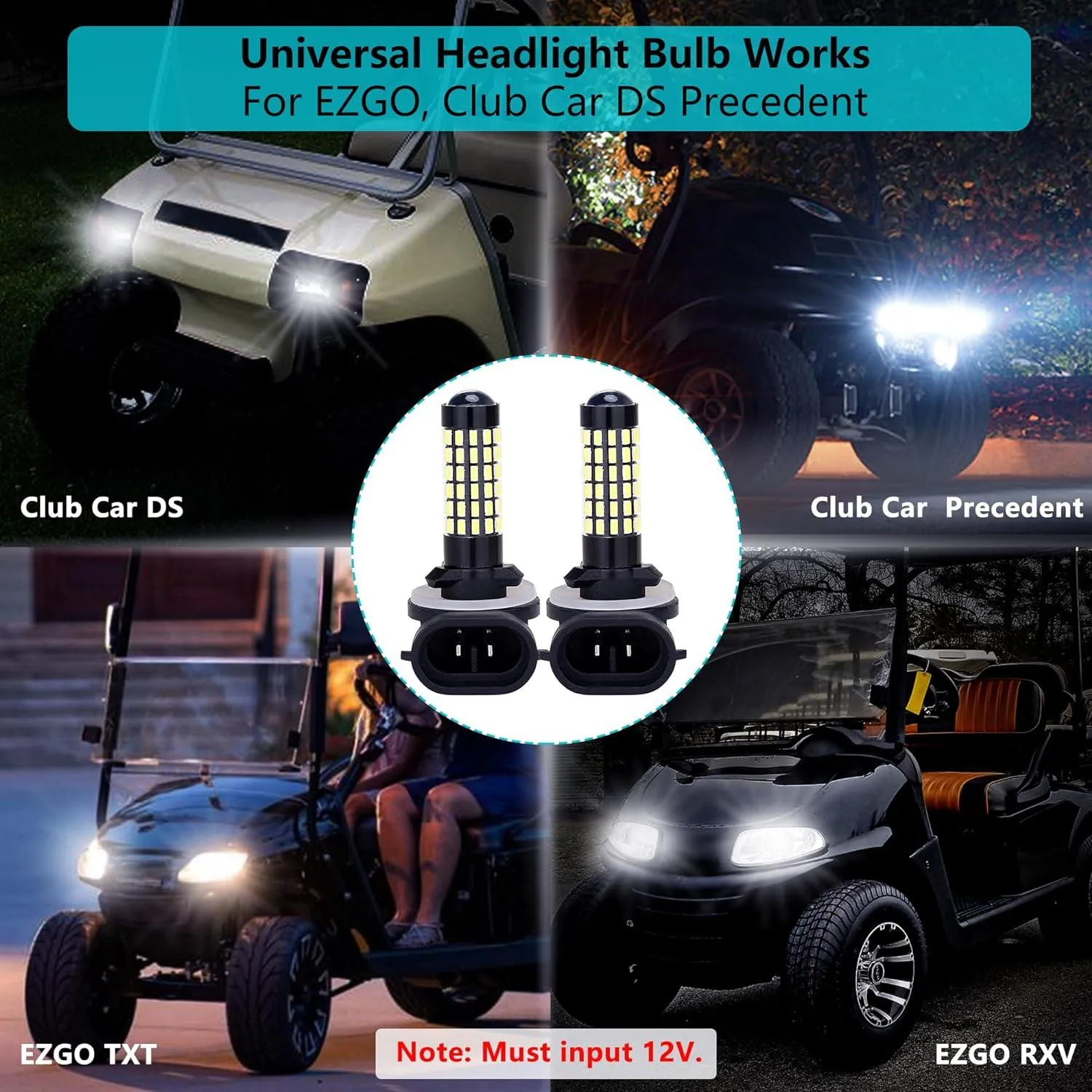 Golf Cart Headlight Bulb for EZGO & Club Car DS Precedent - 10L0L