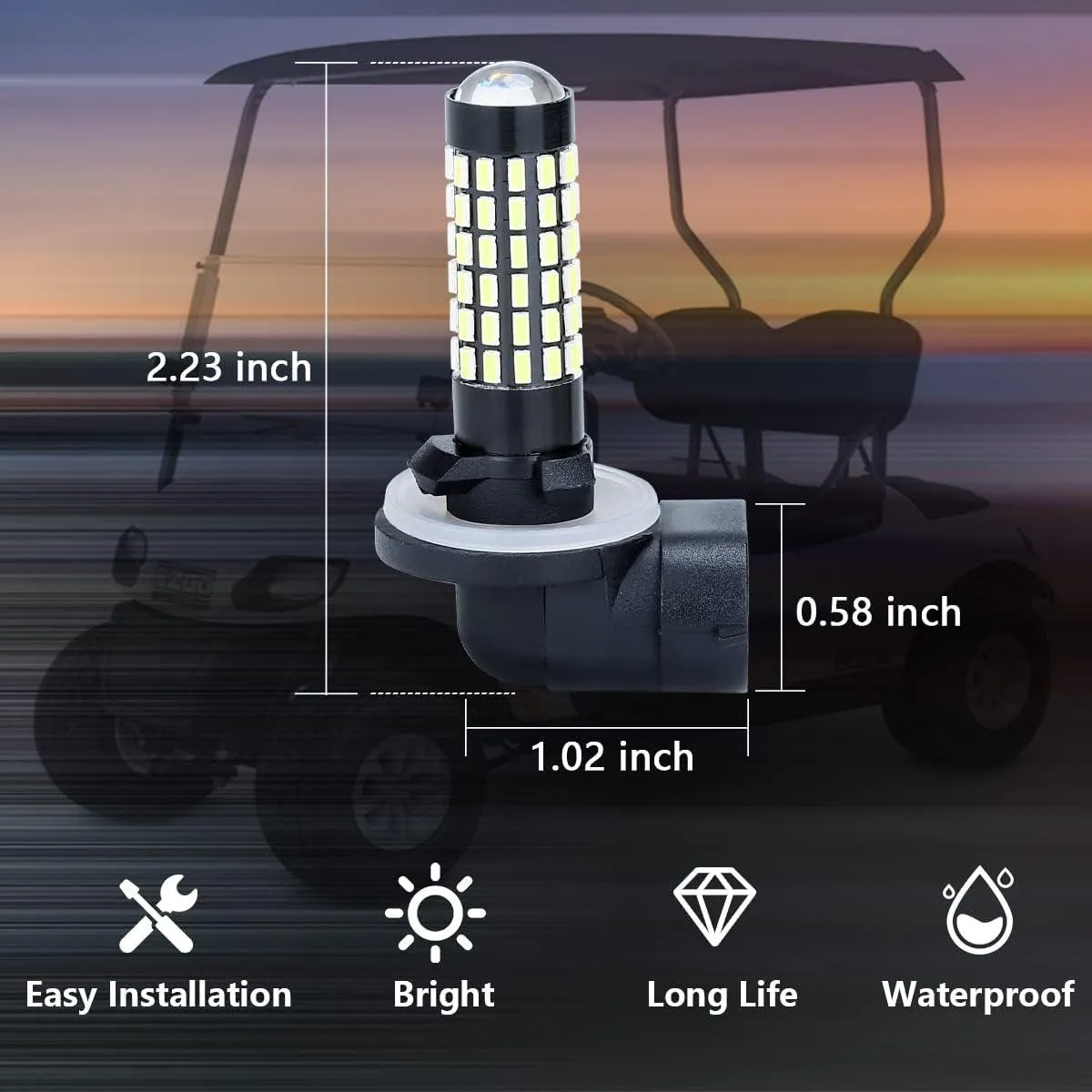 Golf Cart Headlight Bulb for EZGO & Club Car DS Precedent - 10L0L