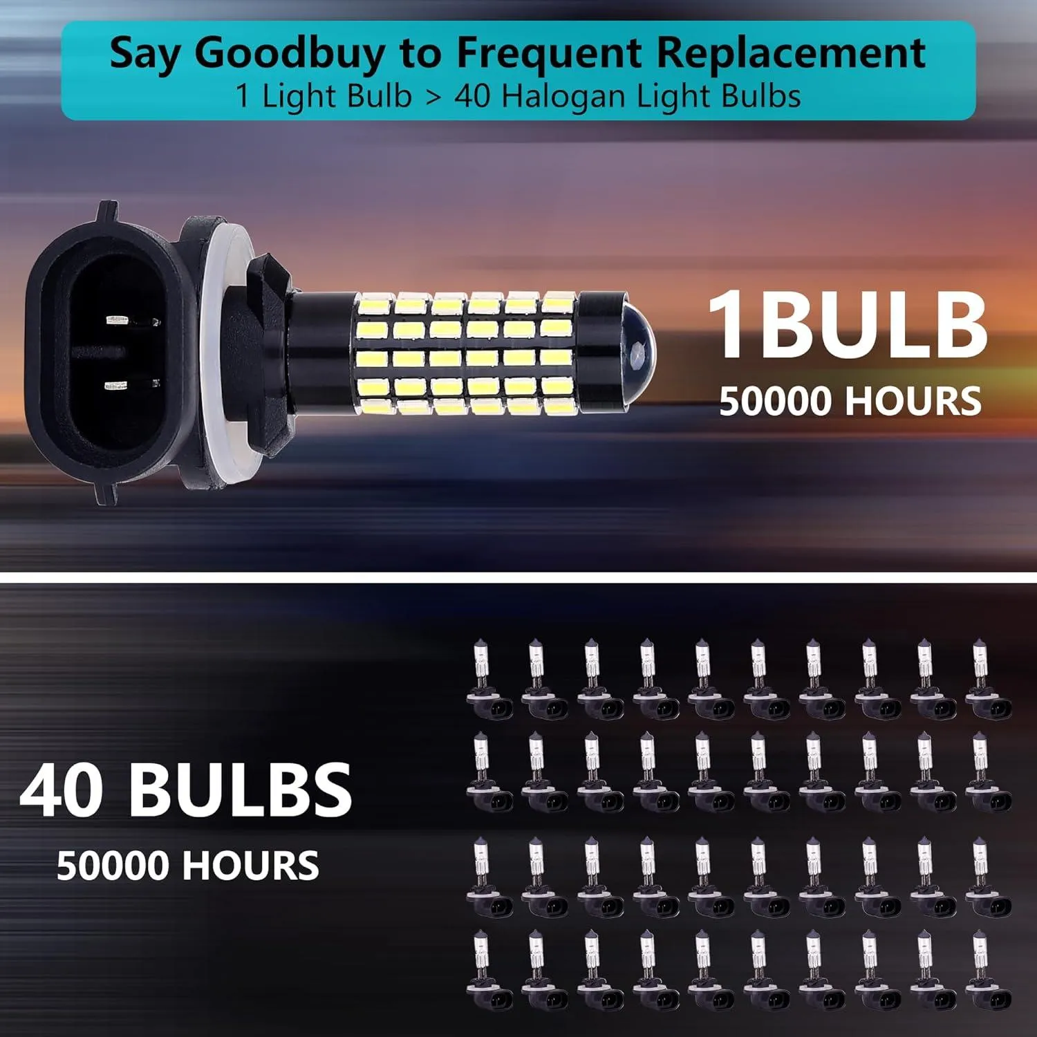 Golf Cart Headlight Bulb for EZGO & Club Car DS Precedent - 10L0L