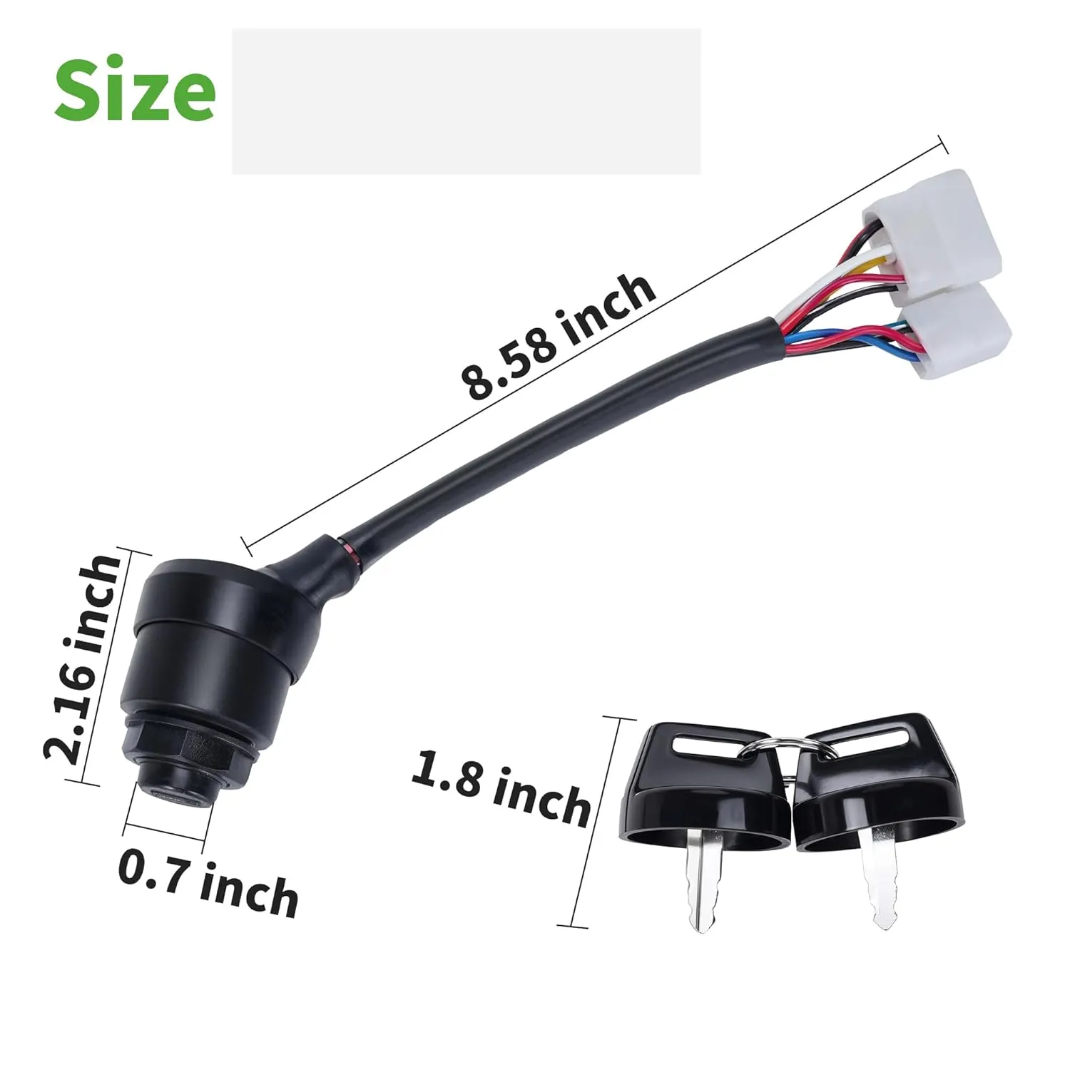 Golf Cart Ignition Key Switch for Yamaha G1 Gas 2 Cycle 1979 -1989 - 10L0L