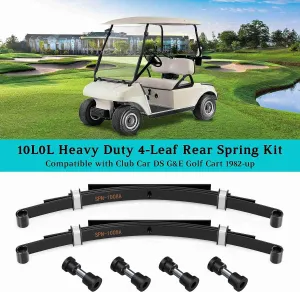 Golf Cart Rear Heavy Duty 4-Leaf Springs Kit For Club Car DS - 10L0L