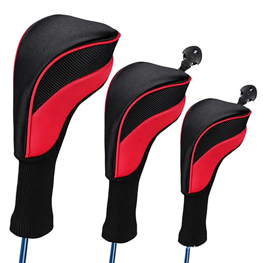 Golf Club Head Covers 3Pcs Set