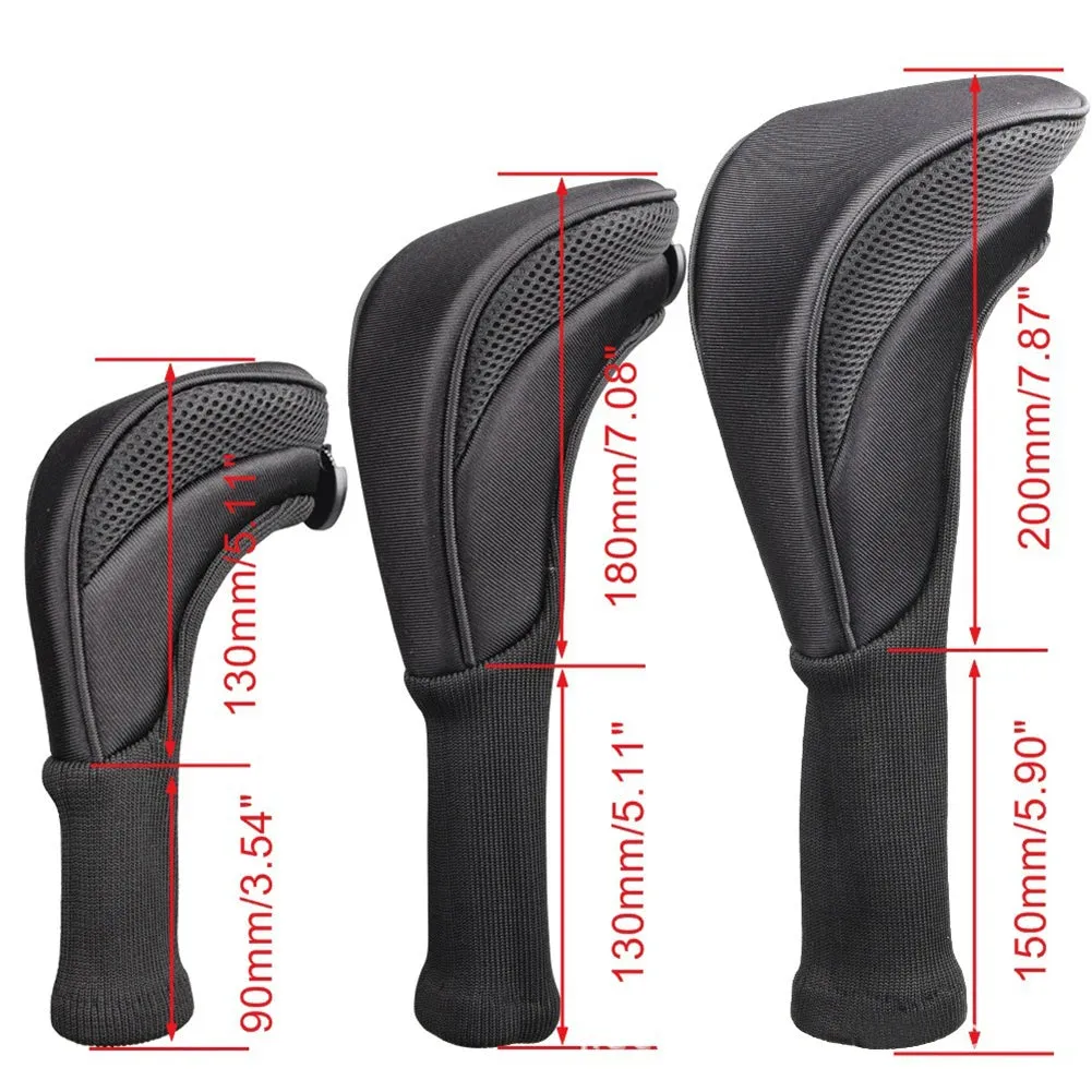Golf Club Head Covers 3Pcs Set