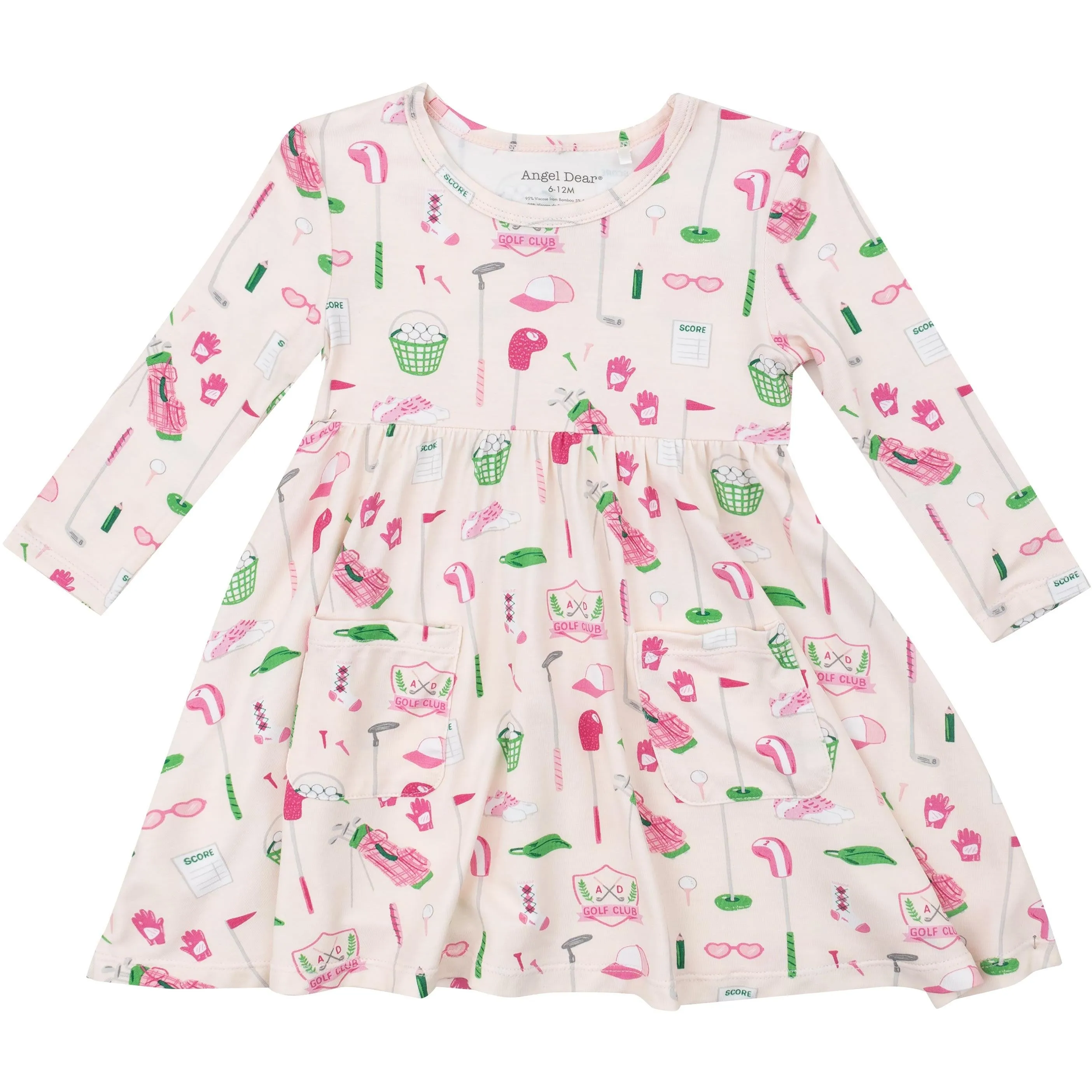 Golf Club Pink- Twirly L/S Dress