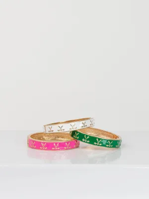 Golf Enamel Hinge Bangle