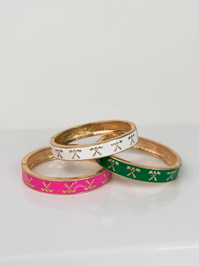 Golf Enamel Hinge Bangle