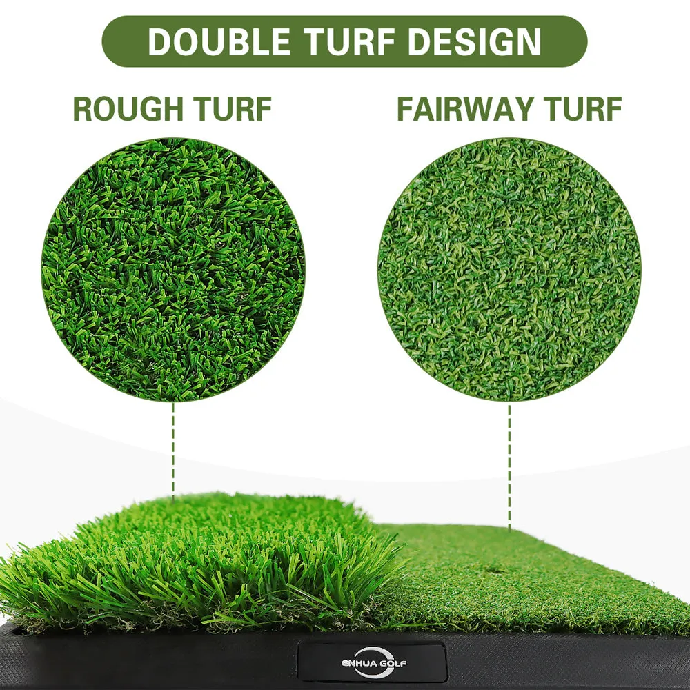 Golf Hitting Mat, Artificial Turf Golf Swing Mat 2-in-1