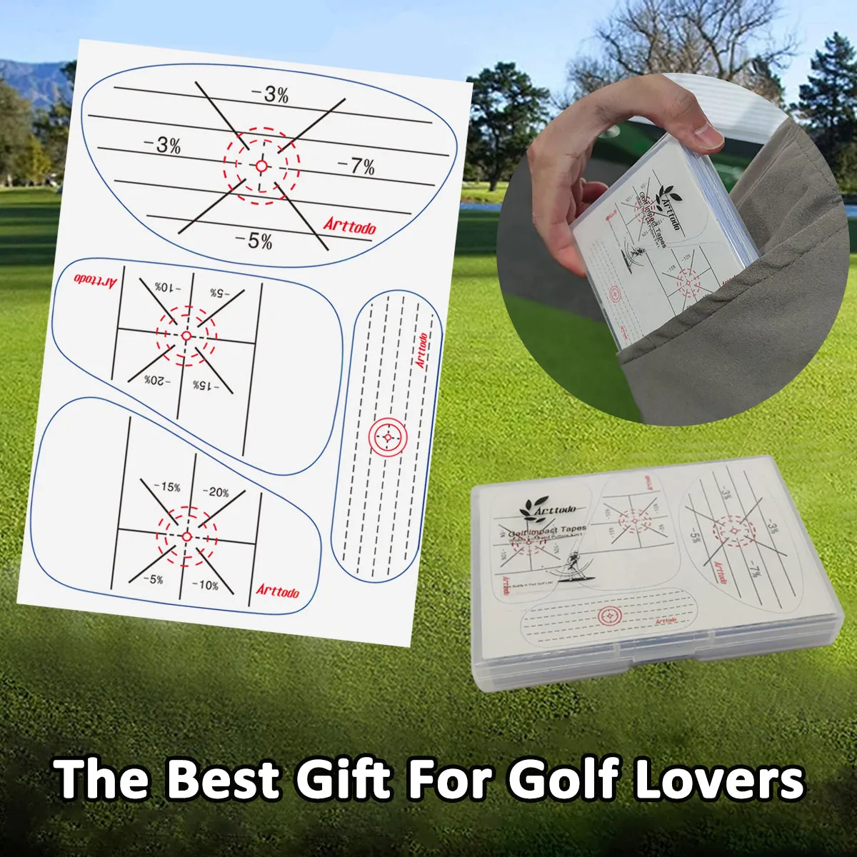 Golf Impact Tape Woods, Irons, Putter 3 in 1, Driver Chipping Putting Training Aids