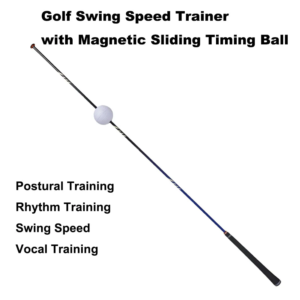 Golf Improve Swing Speed and Tempo Trainer Wand with Magnetic Ball