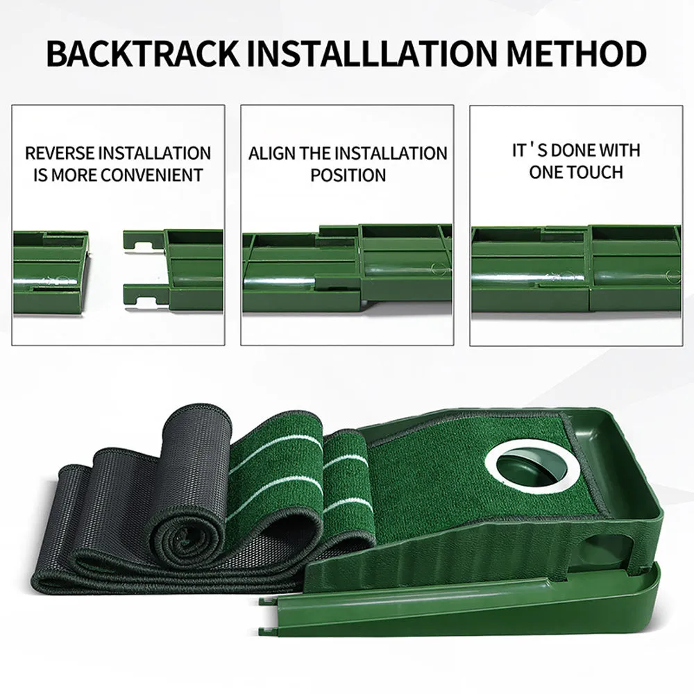 Golf Mini Putting Mat with Auto Ball Return