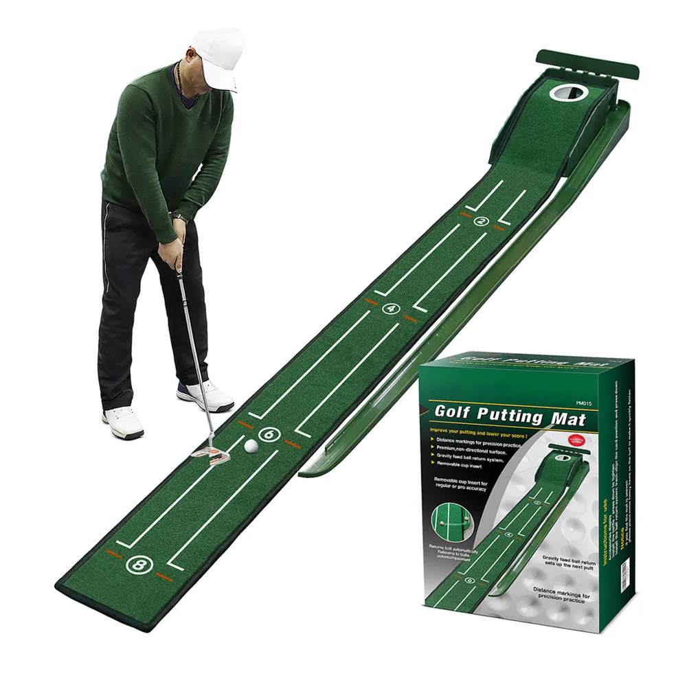 Golf Mini Putting Mat with Auto Ball Return