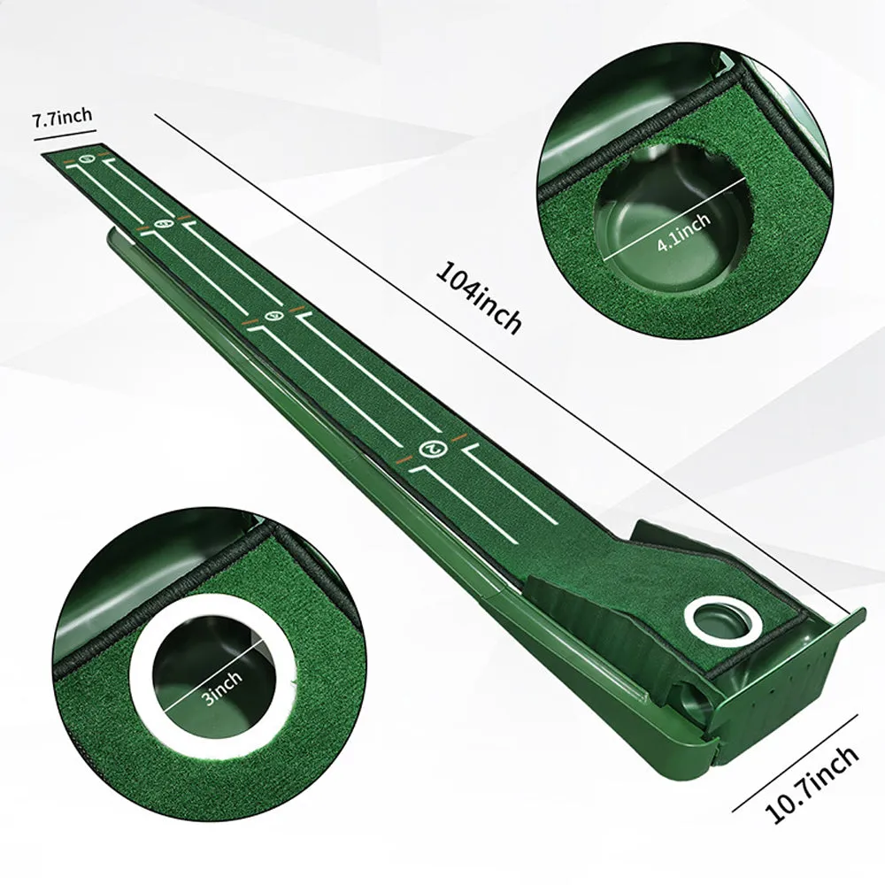 Golf Mini Putting Mat with Auto Ball Return