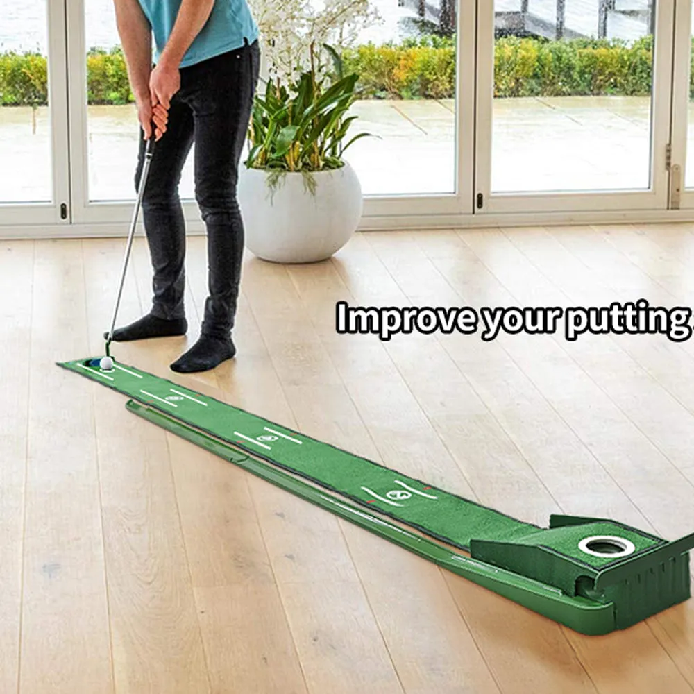 Golf Mini Putting Mat with Auto Ball Return