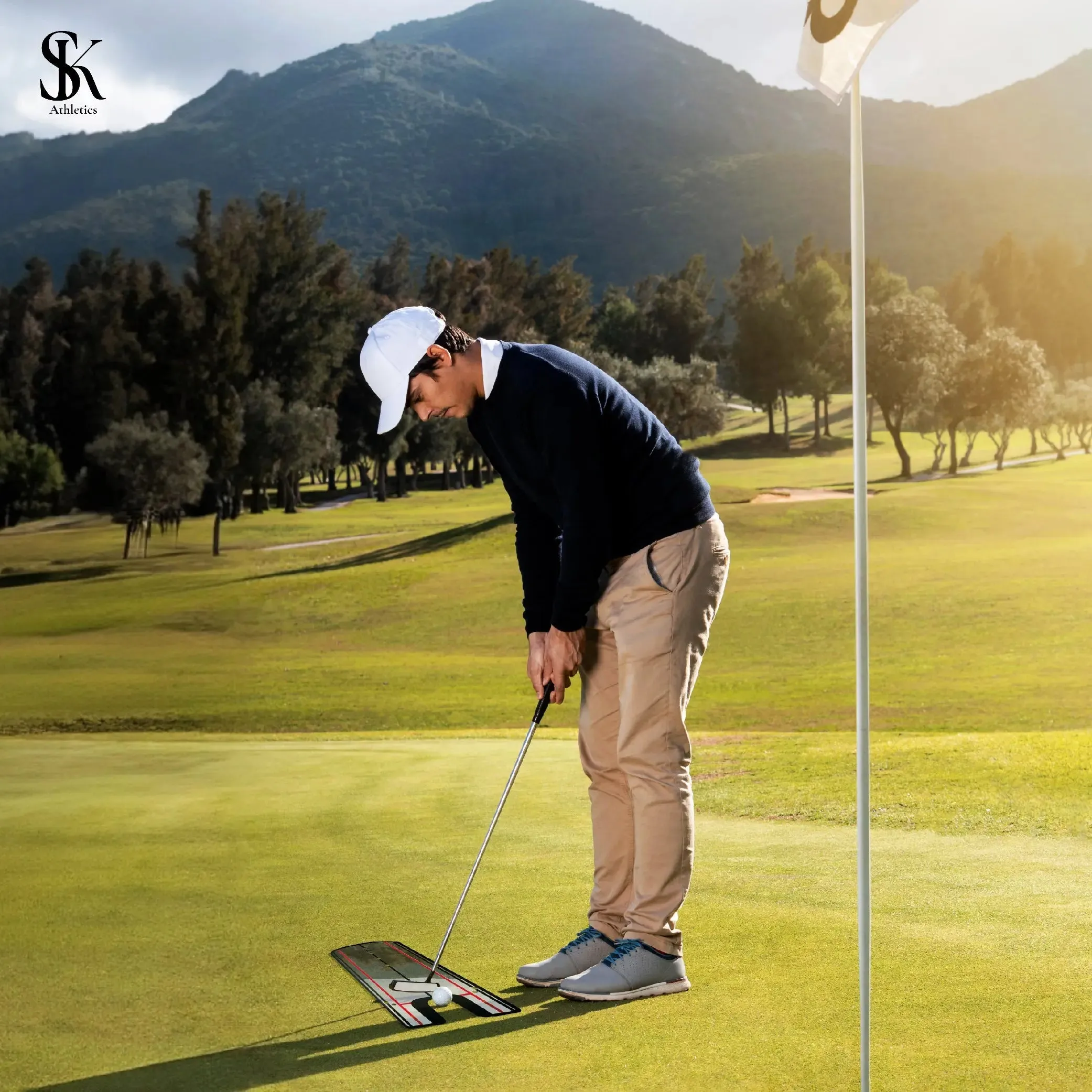 Golf Putting Alignment Mirror with Upgraded Case