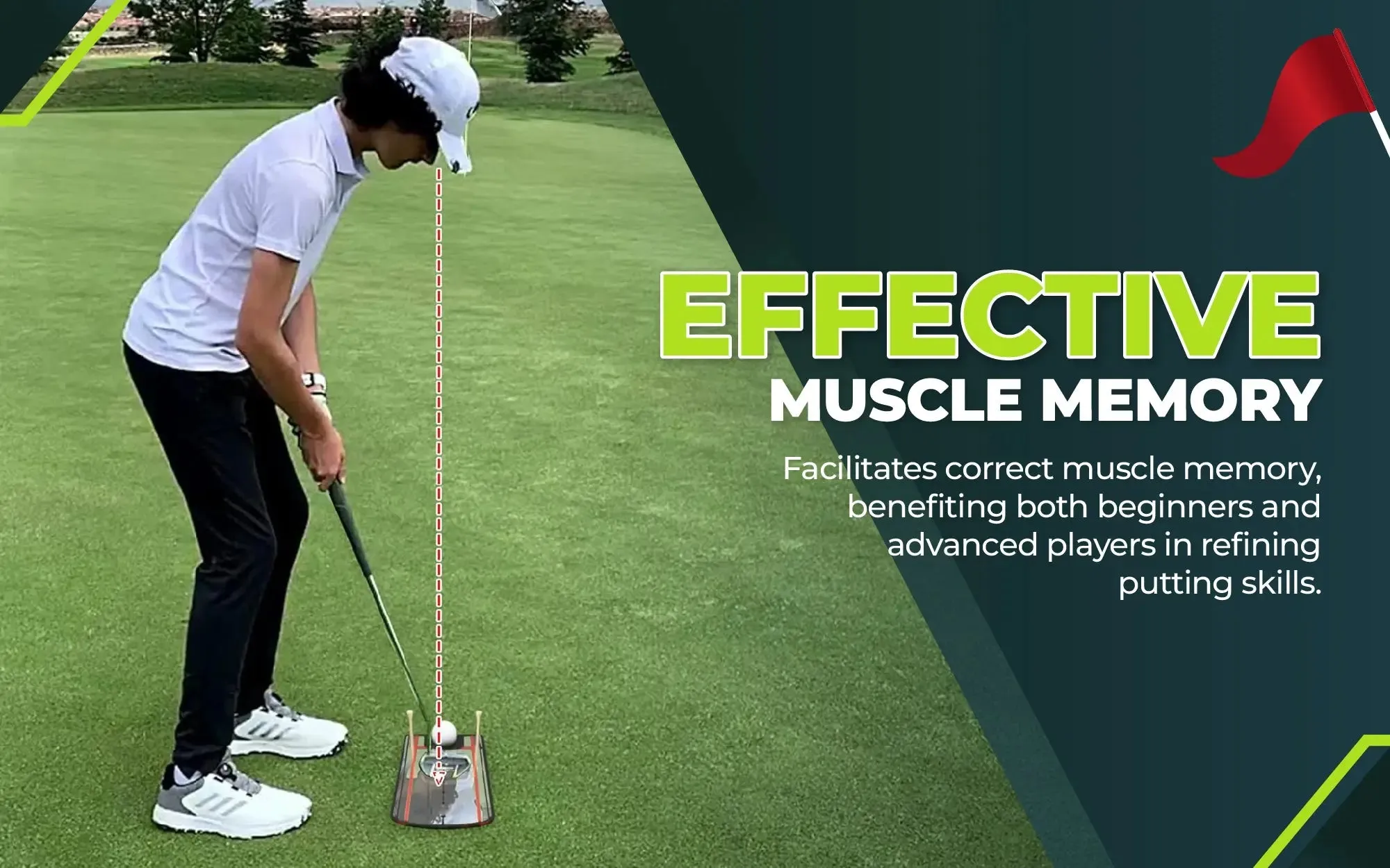 Golf Putting Alignment Mirror with Upgraded Case