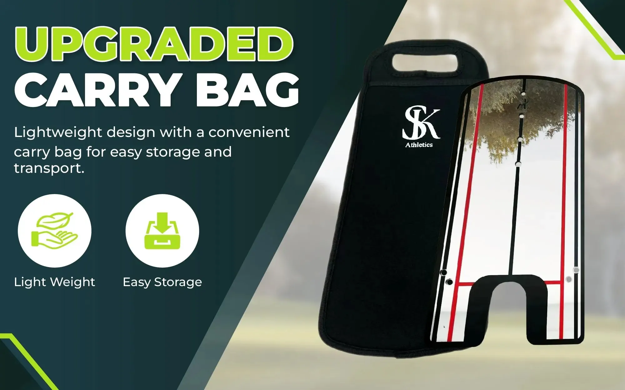 Golf Putting Alignment Mirror with Upgraded Case