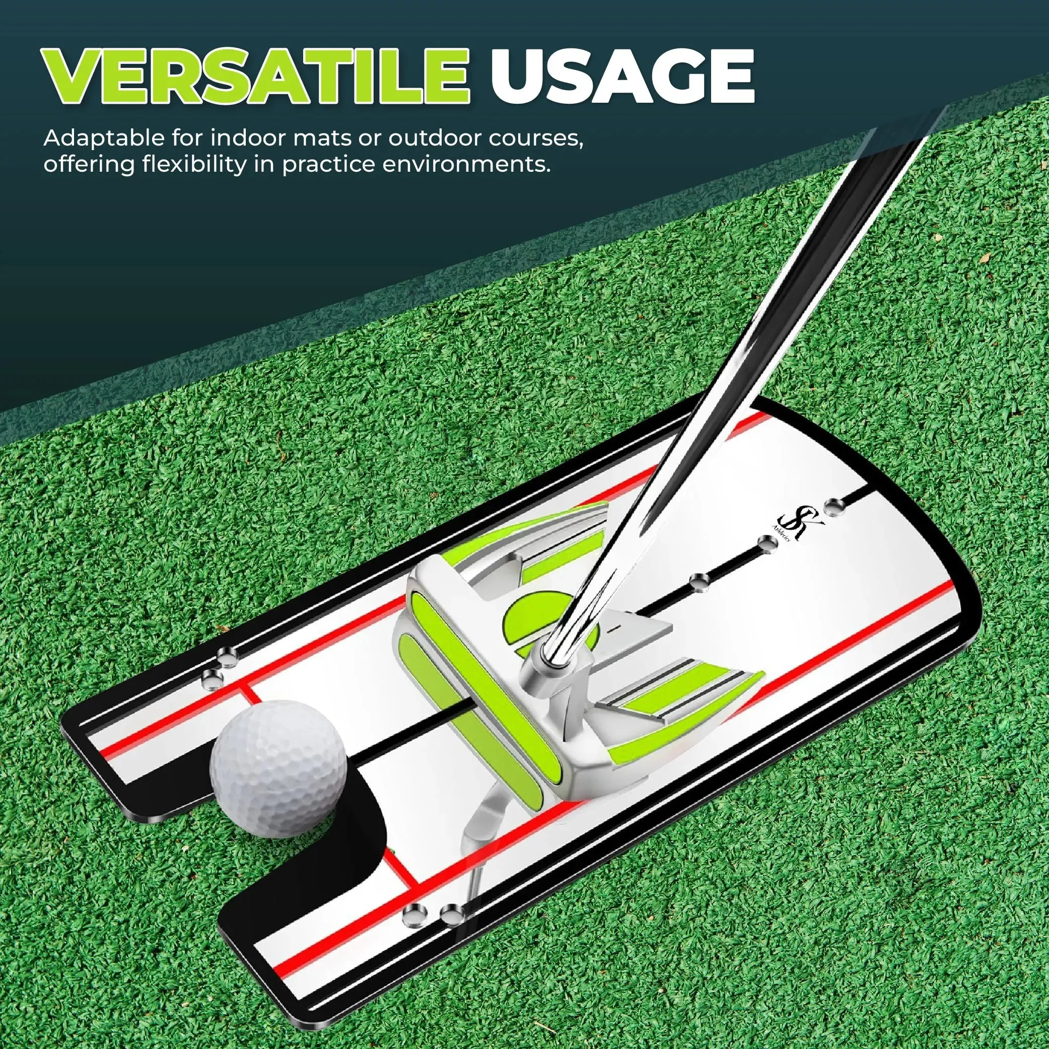 Golf Putting Alignment Mirror with Upgraded Case