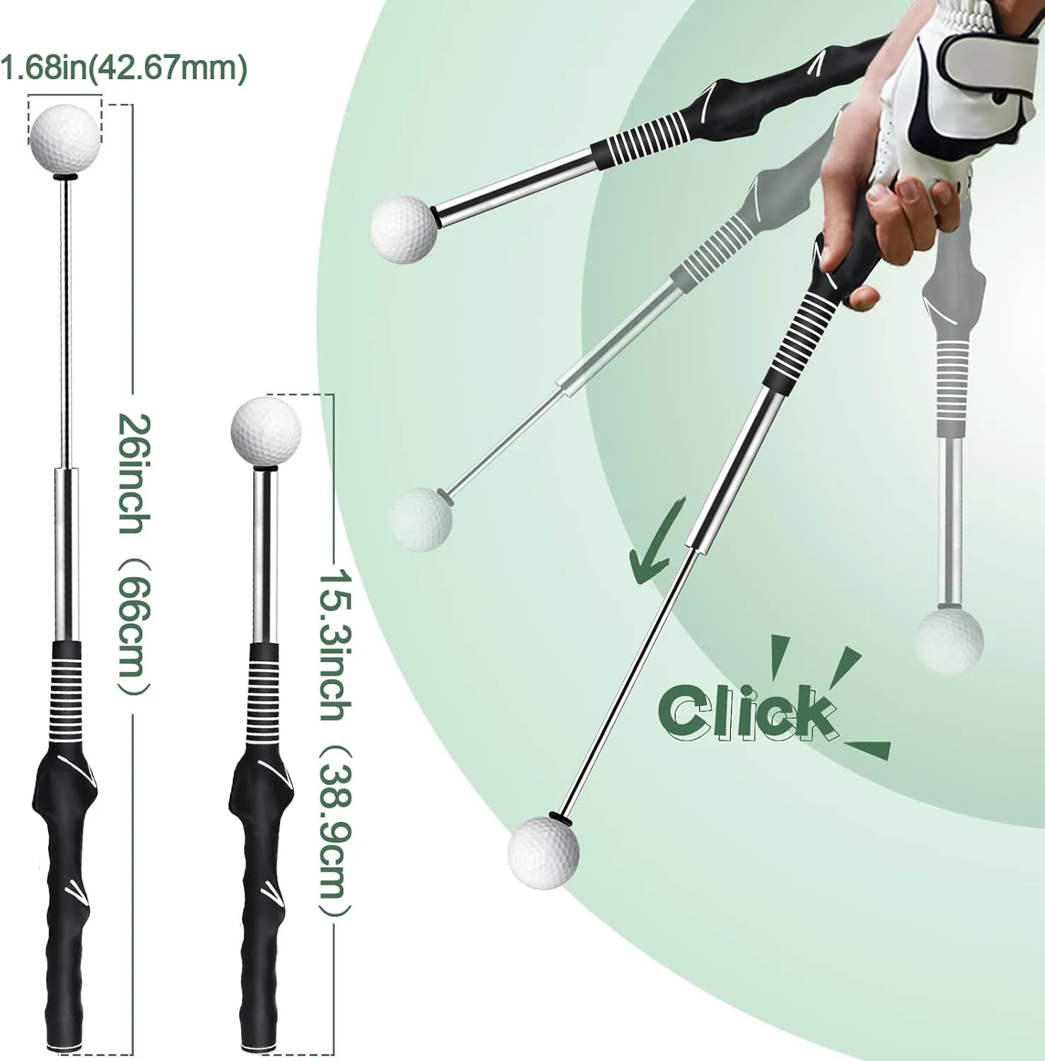 Golf Swing Training Aids Flexible Telescopic Club
