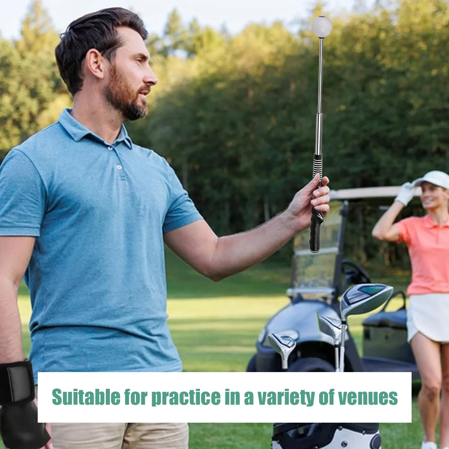 Golf Swing Training Aids Flexible Telescopic Club