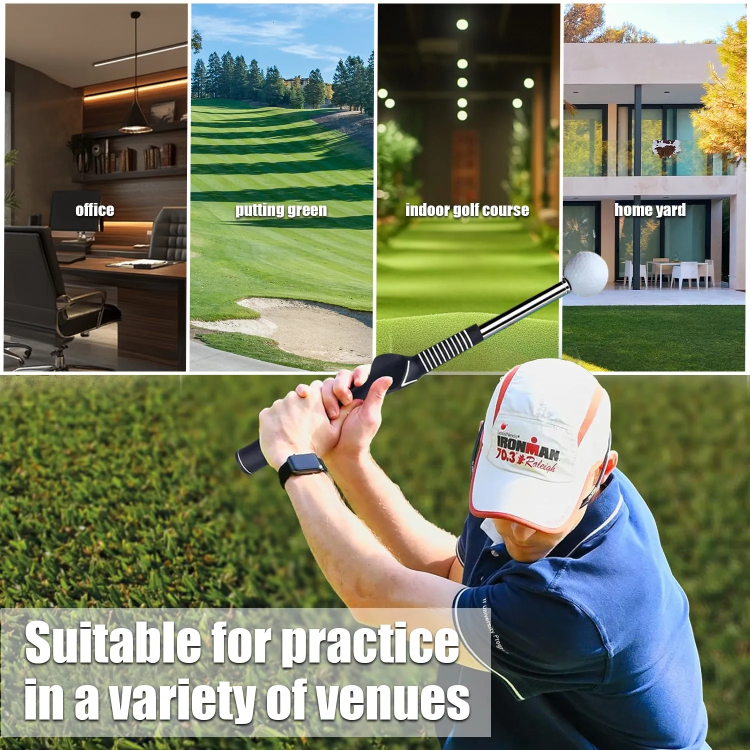 Golf Swing Training Aids Flexible Telescopic Club