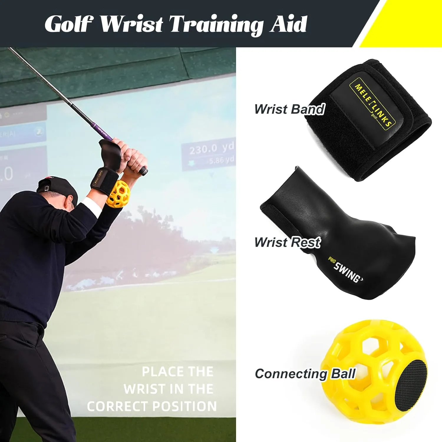 Golf Wrist Training Aid, Golf Grip Trainer For Golf Practice Beginners