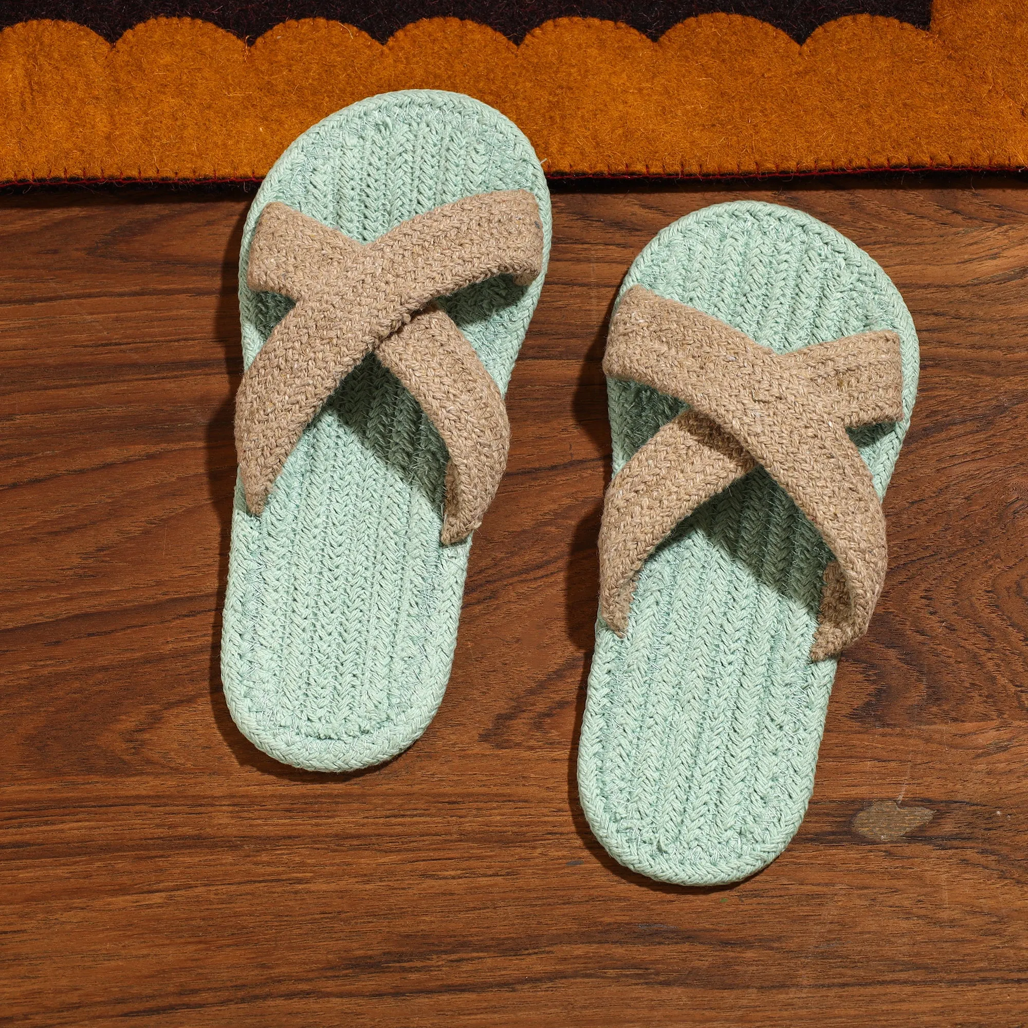 Hand Braided Cotton Stitched Home Slipper 07