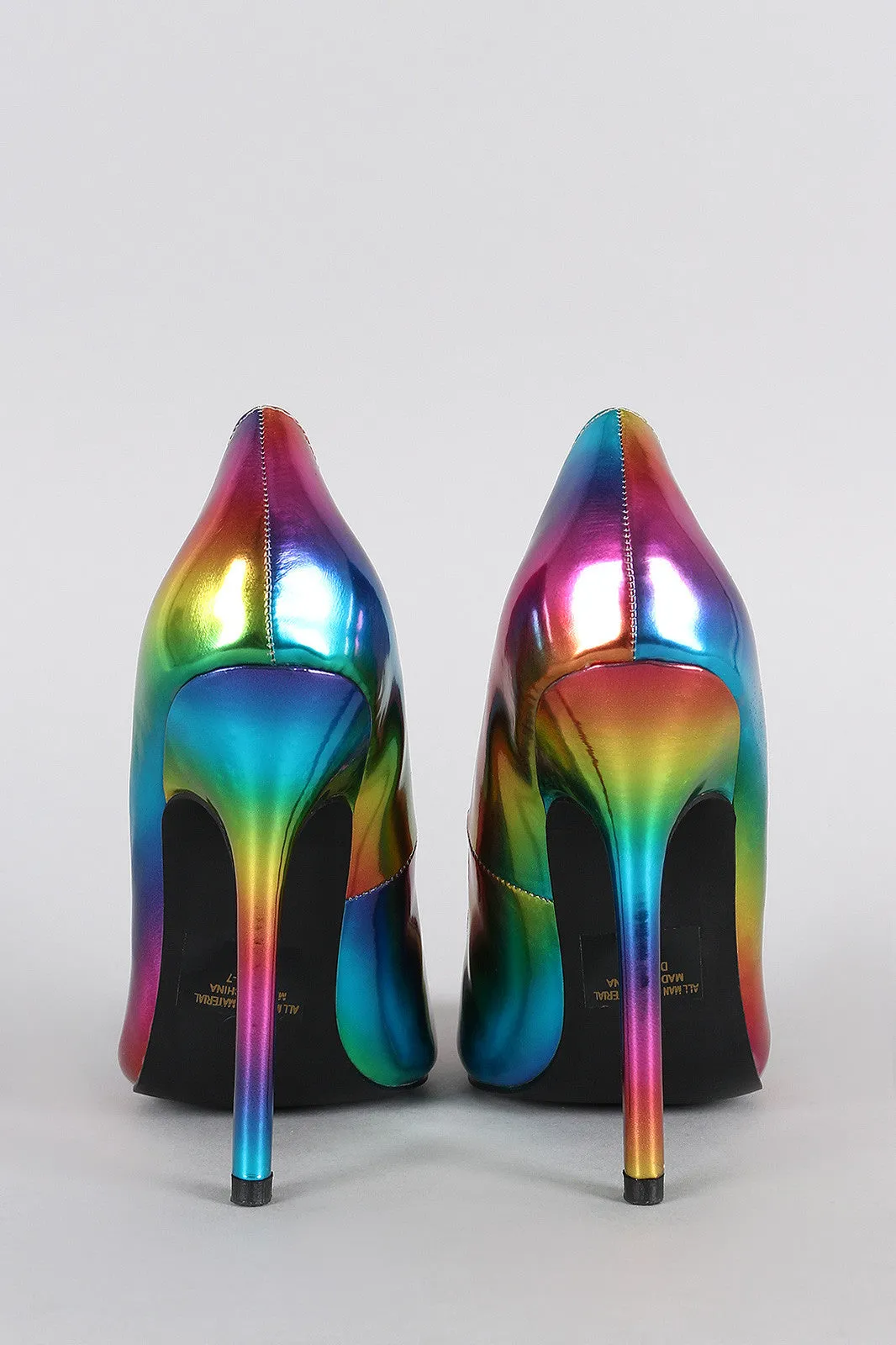 Hologram Pointy Toe Single Sole Stiletto Pump