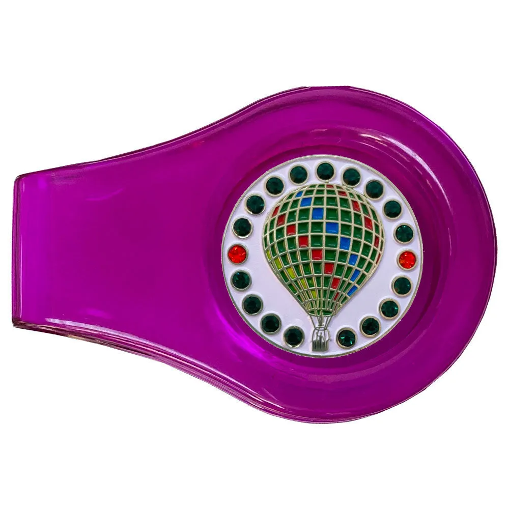 Hot Air Balloon Golf Ball Marker With Colored Clip