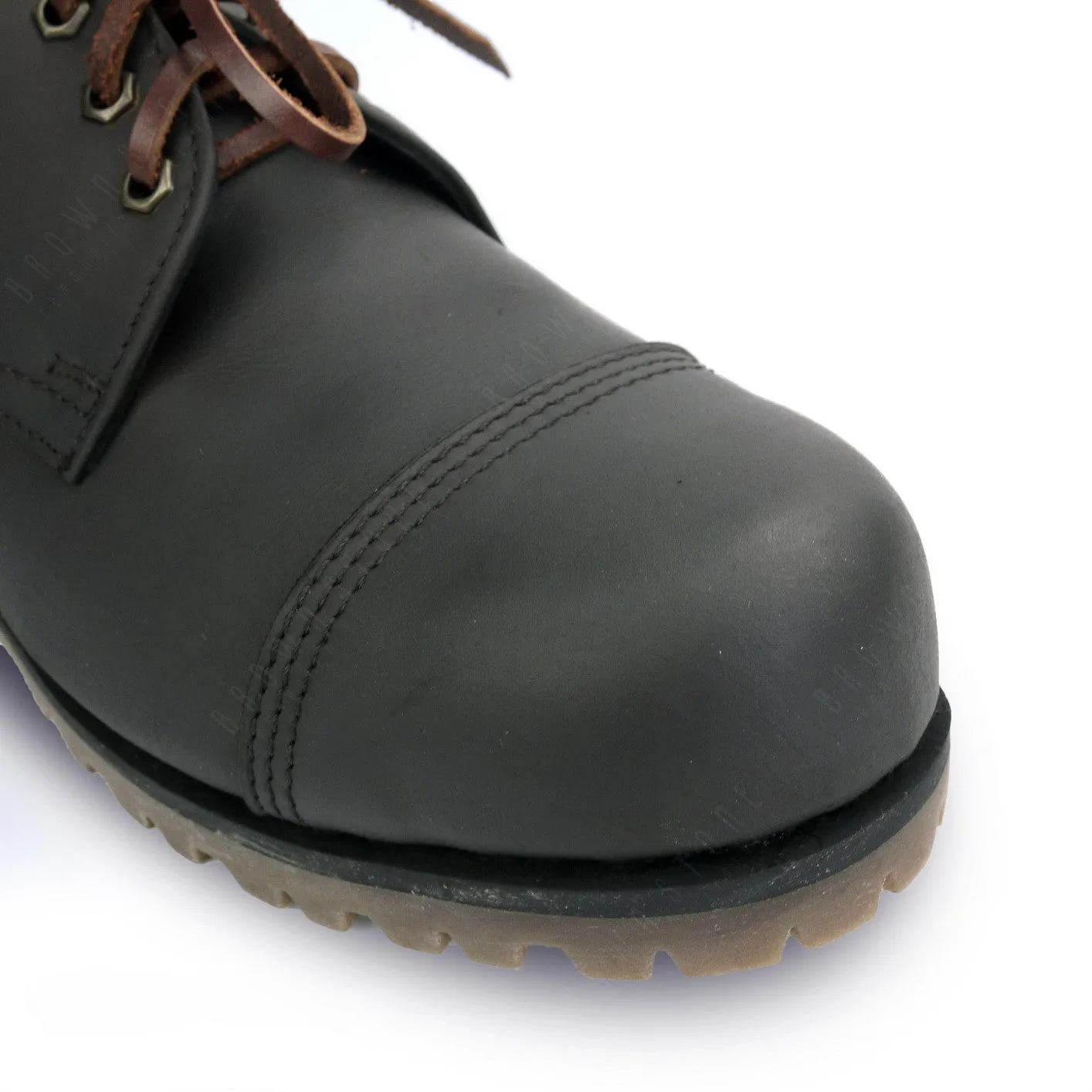 Industrial British Steel Cap Leather Shoes Low Cut