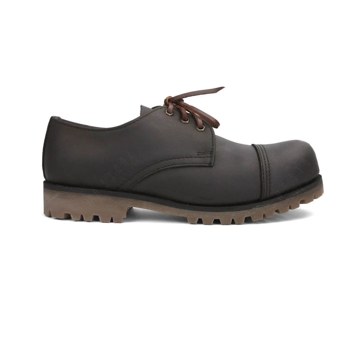 Industrial British Steel Cap Leather Shoes Low Cut