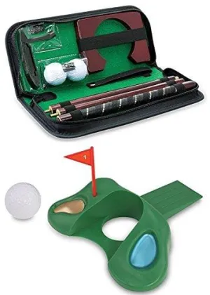 KOVOT Golf Gift Set - Office Golf Putting Travel Set   Golf Door Stopper