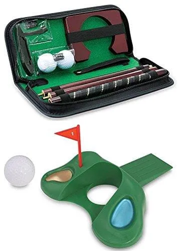 KOVOT Golf Gift Set - Office Golf Putting Travel Set   Golf Door Stopper