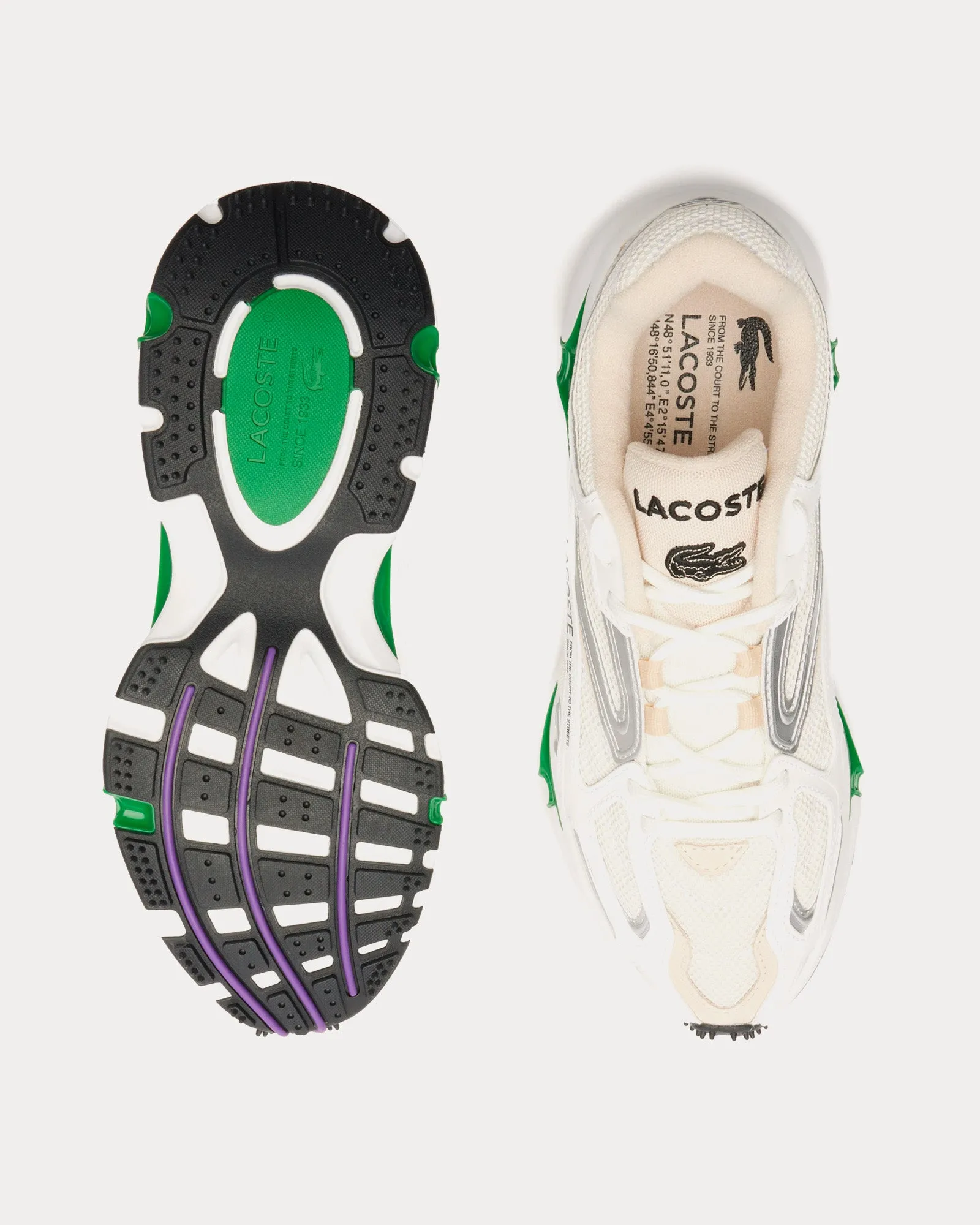L003 2K24 White / Green Low Top Sneakers