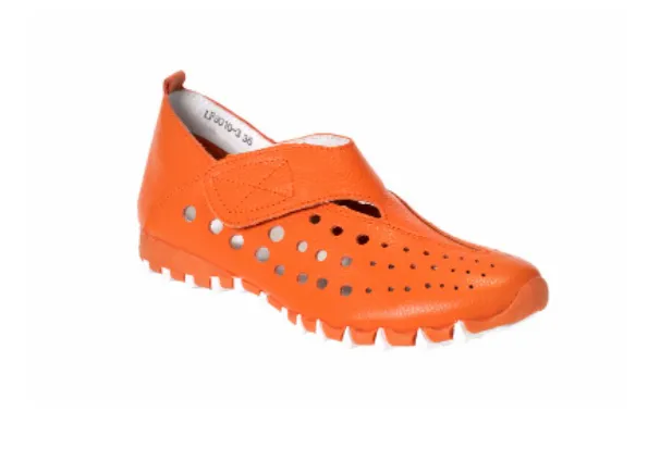 LitFoot Sneaker With Velcro - ORANGE