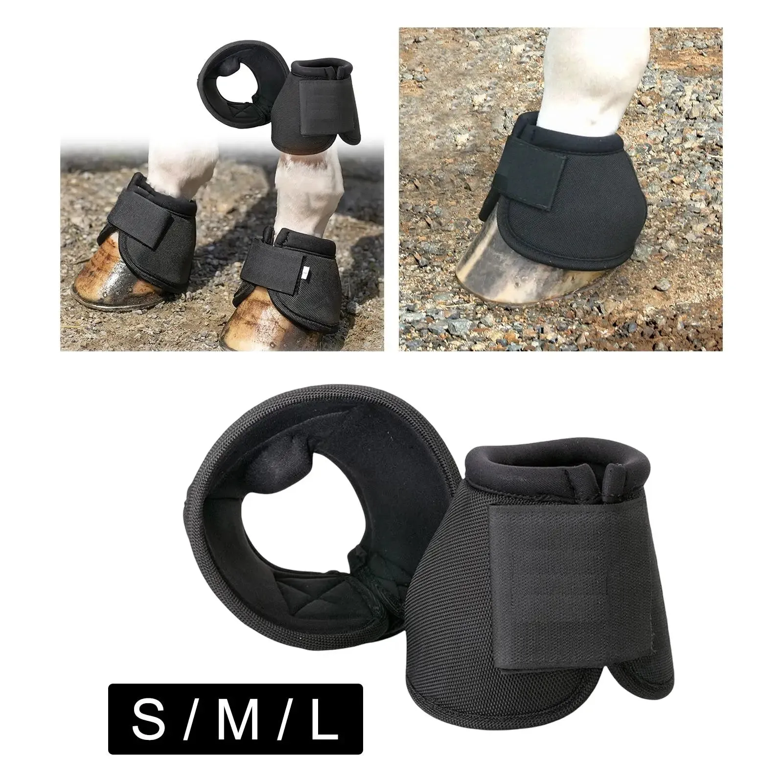 Long Lasting Horse Bell Boots Tear Resistant Equestrian Equipment Pair