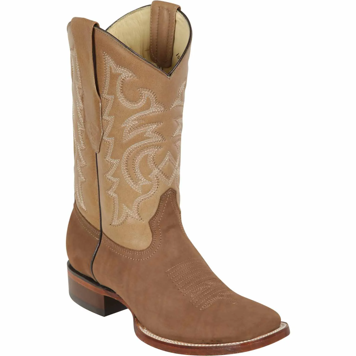 Los Altos Genuine Leather Wide Square Toe Boot 82263