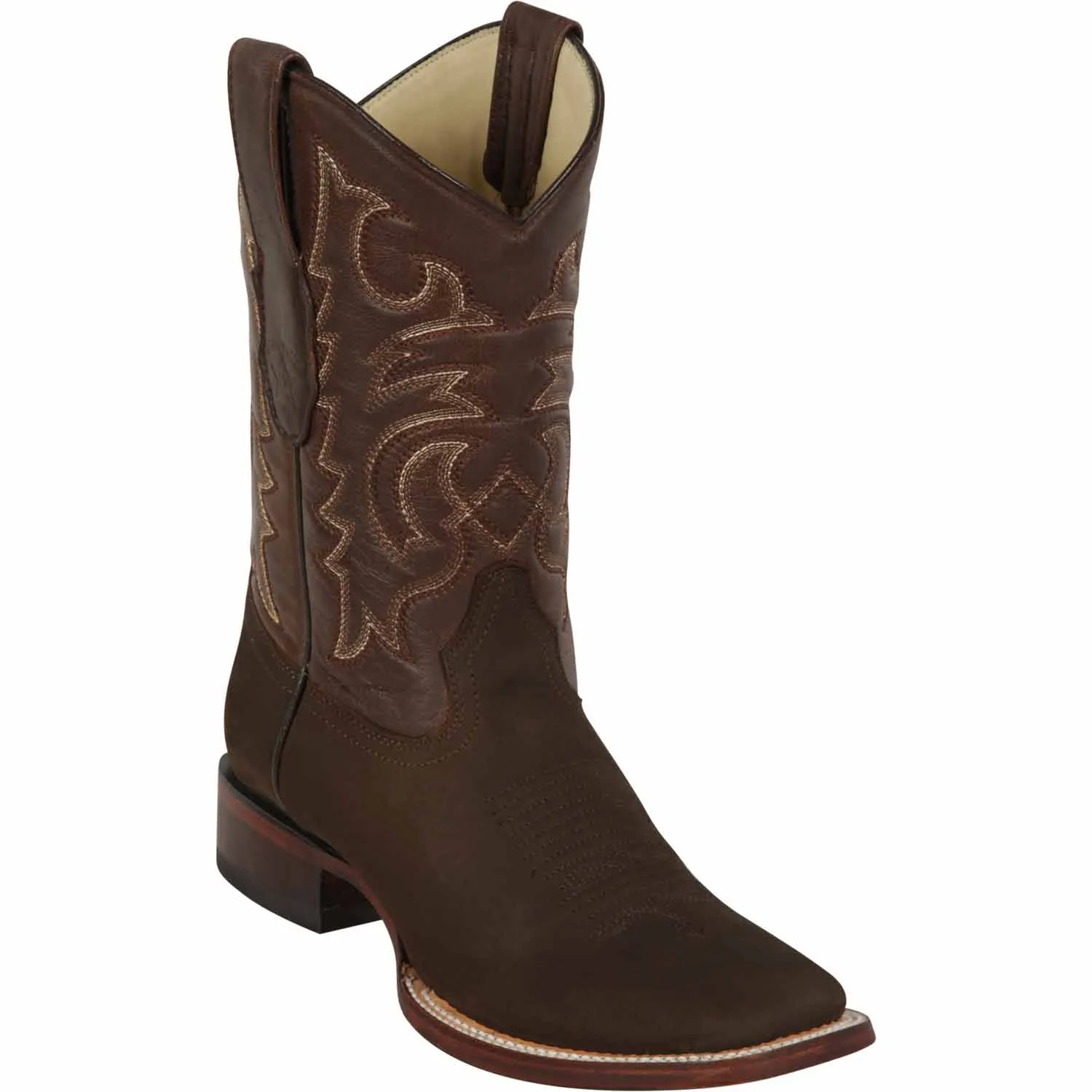 Los Altos Genuine Leather Wide Square Toe Boot 82263