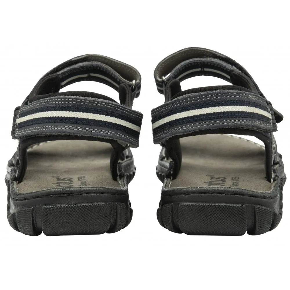 Lotus Mens Gus Sandal Blue Leather